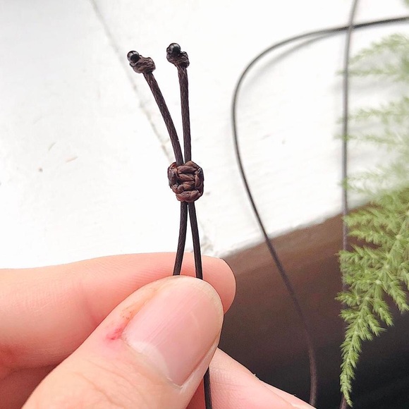 Raw Honey Calcite Crystal Cage (Dark Brown) Boho Necklace/Choker - Picture 4 of 4